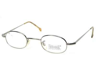 NOS LOOK occhiali 1485 164 SHINY SILVER EYEGLASSES GLASSES 40-24-140mm Italy