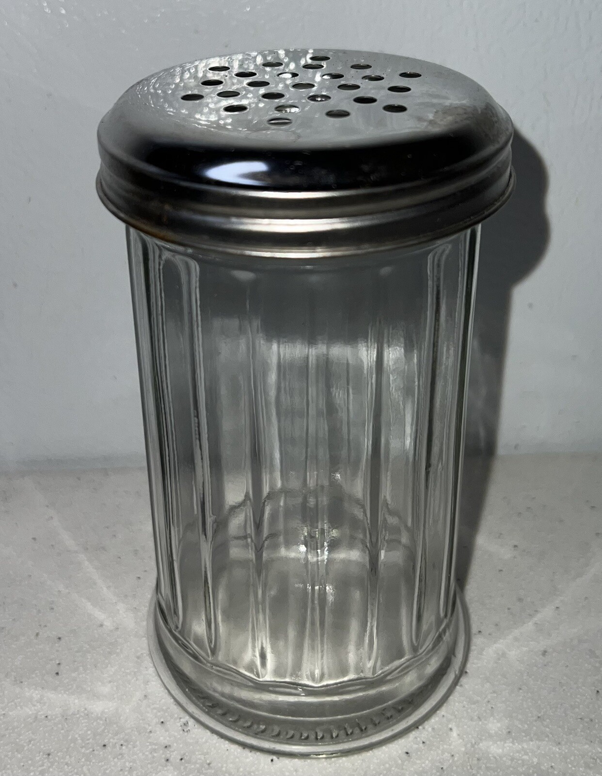 Glass Ribbed Parmesan Cheese Dispenser Shaker Restaurant 5” eBay