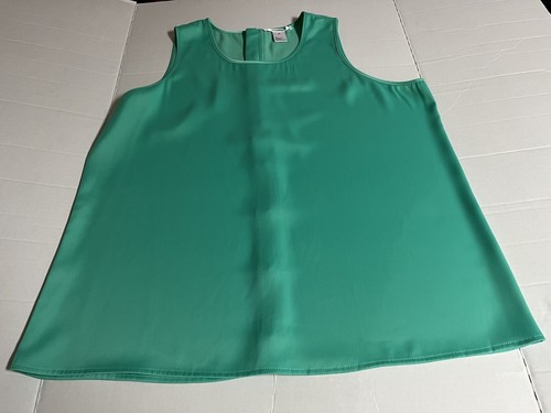 NEU Masseys Damen grün ärmelloses Top Knöpfe hinten Gr. XL