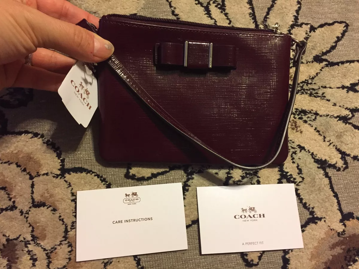 Patent leather store coach wallet