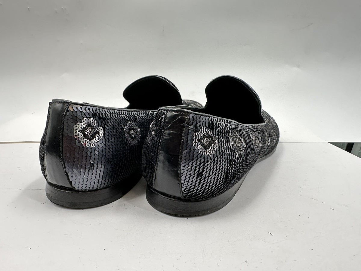 Prada Blue Floral Sequin Slip-on Sleepers Size 11 Michael Kors Collection Flare-Leg Sequin Floral Lace Pants  main image 4