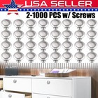 Soild Brushed Nickel Kithen Cabinet Knobs Dresser Drawer Round Pull Handles Lots