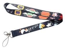 Friends Central Perks Black LANYARD ID Holder Keychain