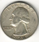 USA - 1954P - Washington ¼ $ - Silver Eagle - no mint mark - #12256RG