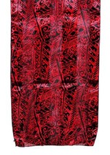 SCARF Long Black  Red INTRICATE TRIBAL PRINT ABSTRACT