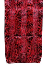 SCARF Long Black & Red INTRICATE TRIBAL PRINT ABSTRACT