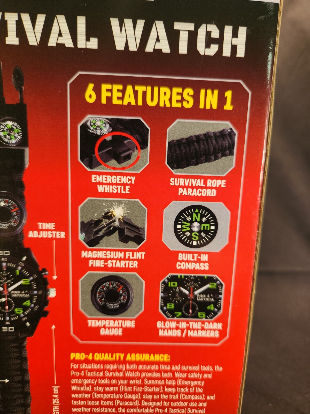 Pro4+Power+Tactical+Survival+Watch+Adjustable+Band for sale online eBay