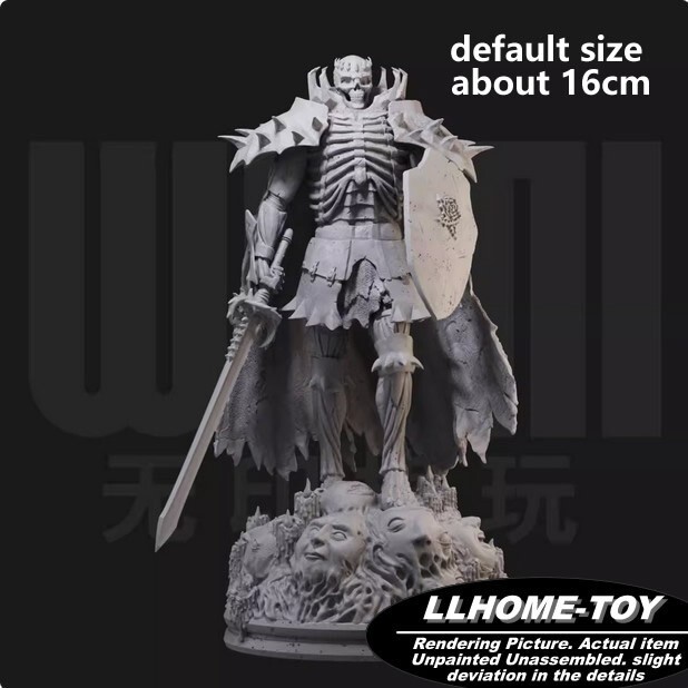Anime Character Skull Knight Resin 3D Print GK Figure DIY Model Toy Gift