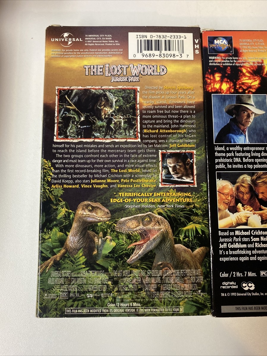 「COCKTAIL」「SPEED」「JURASSIC PARK」VHS映画 Jurassic Park Movie (1993) Director Steven Spielberg VHS