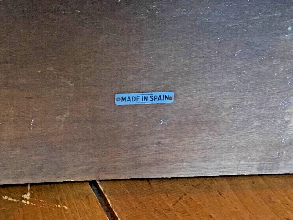 De Colección Mármol Superior Pared Estante Consola Mesa Latón Porcelana Flores España Vestíbulo Raro Foto 3 de 4