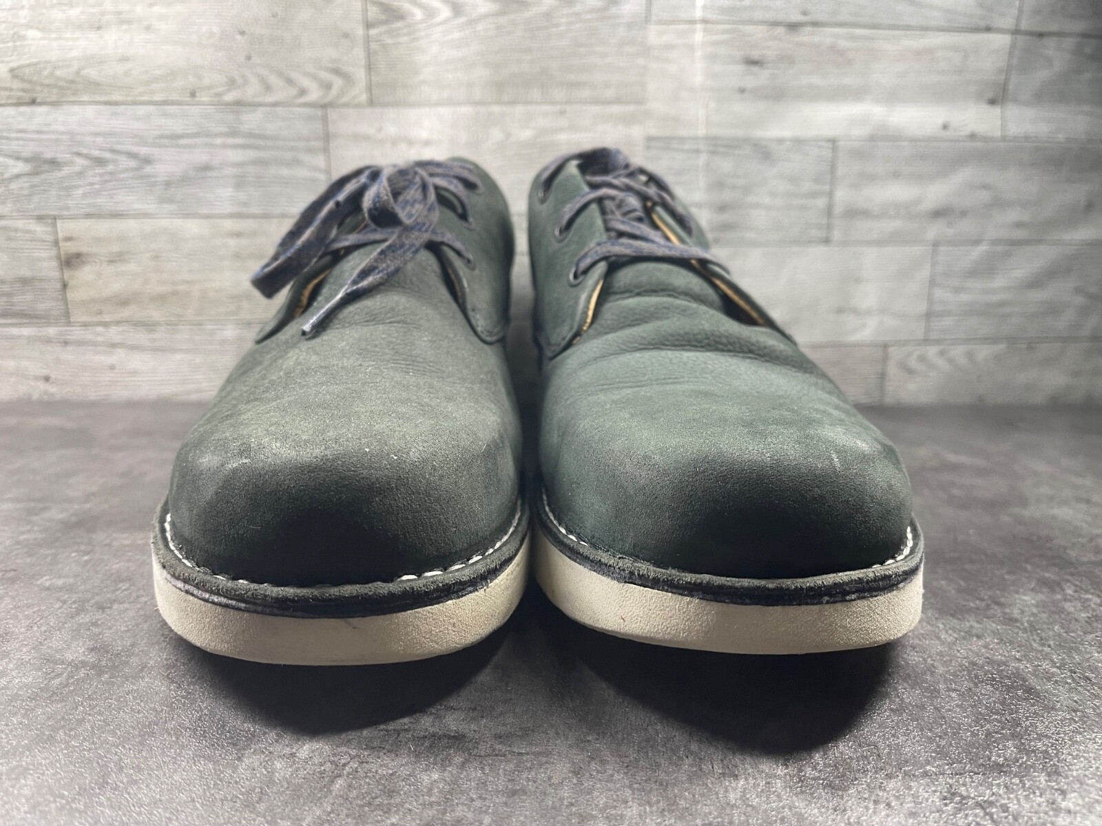 SAOLA Scarpe eleganti Samuel Hubbard Oxford uomo 12M omaggio grigio nabuk vibram stringate derby