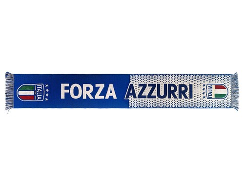 Sciarpa Ufficiale Italia Azzurri - Modello Jacquard In Acrilico 100% Con Ologramma - Foto 2