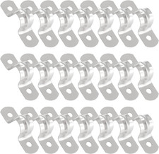 Kemcatui� 50 Pcs 1/2 Inch Conduit Clamp Stainless Steel Pipe Strap Two Hole U ..