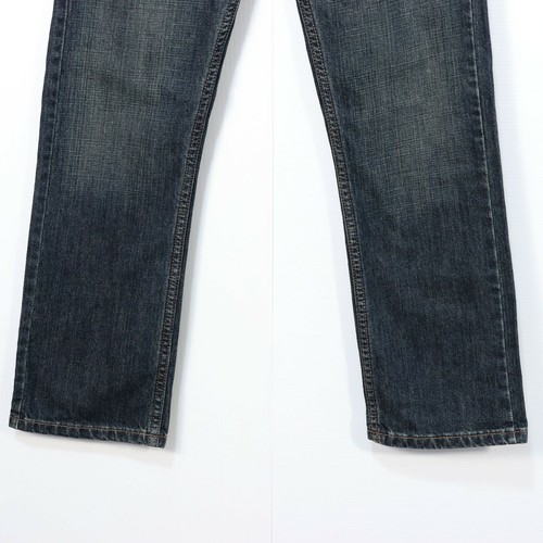 Levi's 505 Boys Jeans 12 Regular 26 x 26 Dark Blue Adjustable Waist Straight Leg - Picture 4 of 8