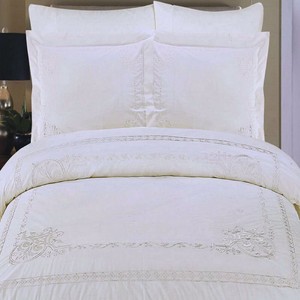 Modern Duvet Cover Set 100 Cotton Embroidered Medallion Bedding
