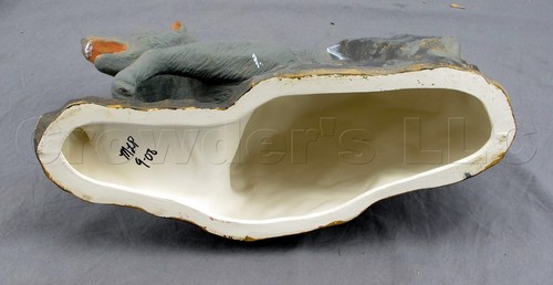 Figura estatua lobo gris espíritu animal gris animal gris animal de diseño nativo de cerámica pintada a mano - Imagen 6 de 8