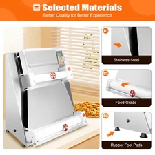 4-16 Inch Commercial Pizza Making Rolling Machine Electric Pizza Dough Sheeter