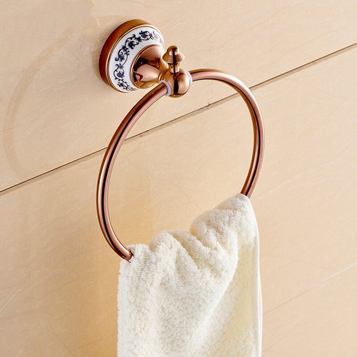 Juego de accesorios de baño con soporte para jabonera de ducha estante toallero abrigo oro rosa - Imagen 6 de 33