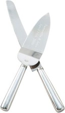 Simple Elegance Classic Silver Stainless Steel Wedding Cake Knife set