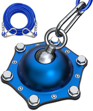 Dog Tie Out Cable and Stake for Camping,360 Swivel Dog Run- No Tangle,With 30FT