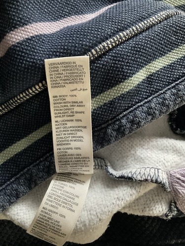Women’s Fat Face The Airlie 1/4 Zip Navy Blue Striped Top Size 10 - Picture 11 of 11