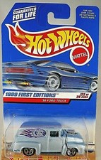 1999 Hot Wheels 927 First Editions 22/26 '56 FORD TRUCK Light Blue w/Chrome 5Sp