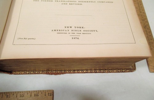 1874 - The HOLY BIBLE - Old and New Testaments - Translated out of The Original - Imagen 5 de 12