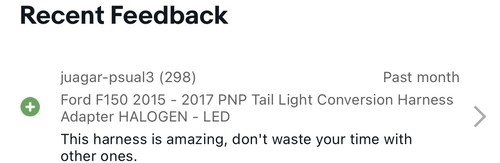 Ford F150 2015-2017 PNP Tail Light Conversion Harness Adapter HALOGEN - LED - Foto 4 di 6