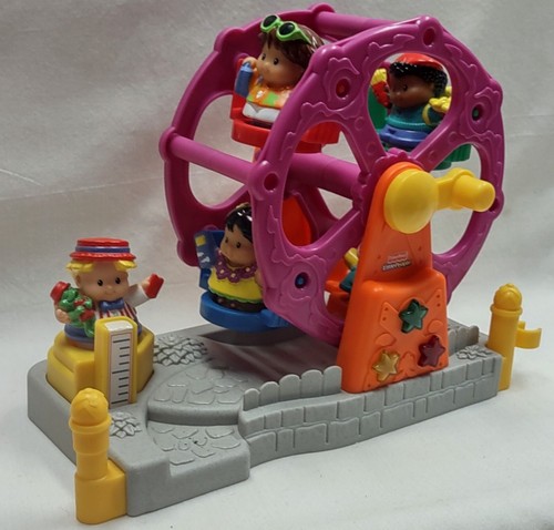 De Colección Fisher Price Little People Musical Noria Luces Sonidos 5 Figuras 2003 - Imagen 8 de 10