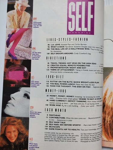 1989 SELF magazine Amanda Pays Suzzanne Douglas John Taylor Linda Evangelista - Picture 3 of 14