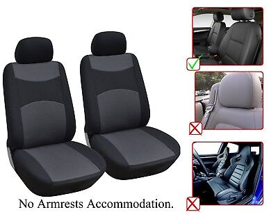 2 Front Bucket Fabric Car Seat Cover Compatible For Honda M1410 Black - Short Back Bucket Seat Covers No Headrest 2 Front Bucket Fabric Car Seat Cover Compatible For Honda M1410 Black - Short Back Bucket Seat Covers No Headrest