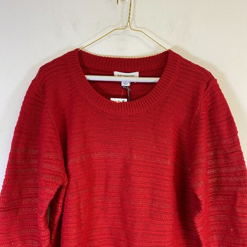 Liz Claiborne Sweater Pullover Long Sleeve Crew Neck Burgundy Size Large (L) NWT - Picture 12 of 16