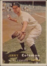 1957 Topps #192 Jerry Coleman - New York Yankees