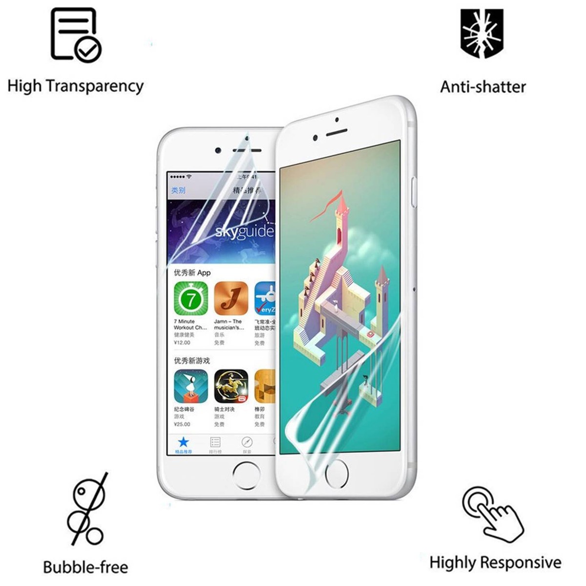9-Pack Matte Anti-Glare Screen Protector For IPhone 6 / 6S (4.7") - PET Film, Protects Against Scratches & Reflections | Doupi Brand 2 thumbnail image