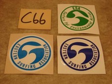 C66 Vintage Eastern Surfing Association ESA LOT OF 3 STICKERS 2 7/8" DIAMETER