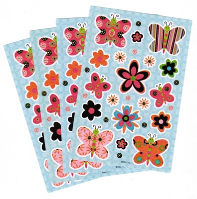 4 sheets butterflies and flowers scrapbook stickers 661526437109 ebay