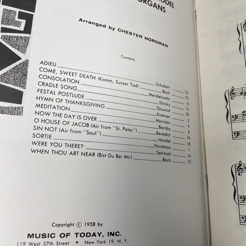 Música de iglesia estándar órganos Hammond Chester Nordman música de hoy 1958 - Imagen 3 de 5
