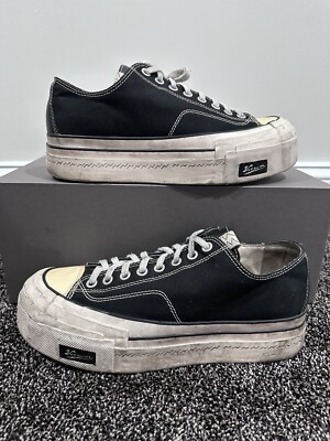 Visvim Skagway LO G. Pattern Black Canvas Sneaker