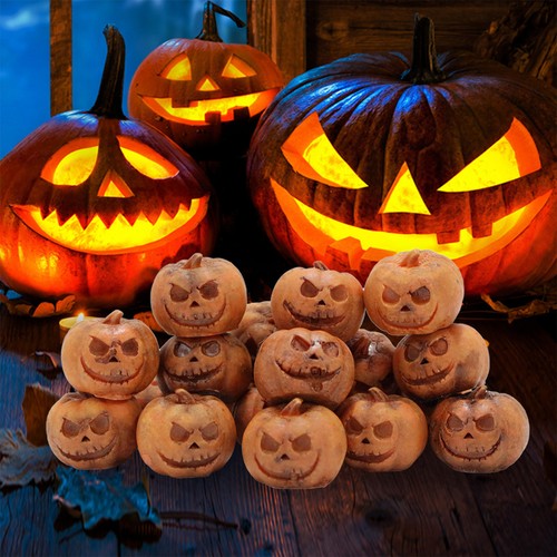 20PCS Resin Mini Ghost Pumpkin Halloween Grimace Pumpkin Artificial Pumpkin - Picture 4 of 10