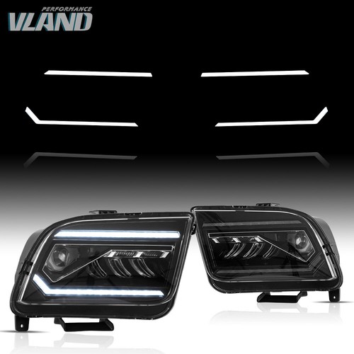 VLAND LED Headlights w/Startup Animation For 2005-2009 Ford Mustang Lamps 1Pair - Picture 10 of 17