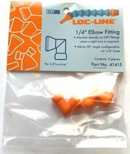 LOC LINE #41415 1/4" ELBOW FITTING 2PC PACK FOR COOLANT HOSE