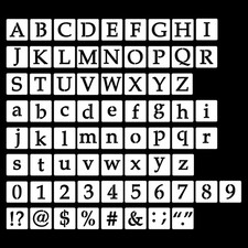 AIEX 70pcs Stencils,1 Inch Reusable Plastic Stencils for Painting on Wood Let...