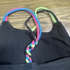 Girls justice black rainbow braided Ruffle tankini top size 12 — photo 3