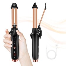 Cordless Rechargeable Curling Iron, USB Rechargeable 4000mAh Cordless Hair Cu...