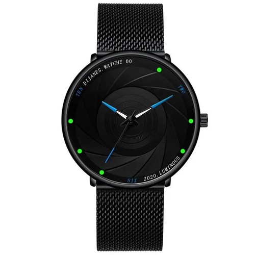 Minimalistische Herren Mode Uhren Ultra Dünn Edelstahl Mesh Gürtel Quarz Wris - Bild 9 von 13