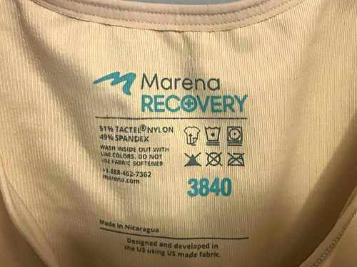 Marena Recovery 3840 Compression Bra Beige Front Closure Adjustable
