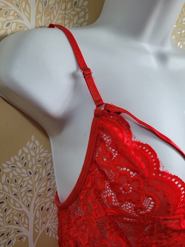 Sexy Body Suit Size L- XL Crotchless Red Lace From Satohom - Picture 2 of 6