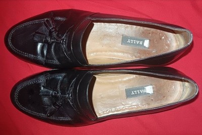 Bally Shoes Men's 11.5 D Black Tossle Loafers Made in Italy