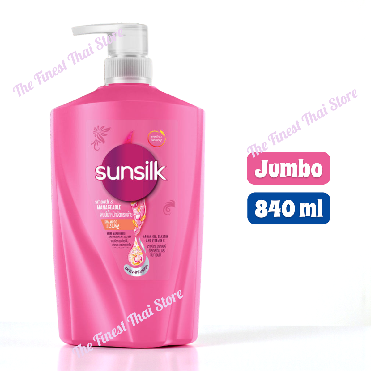 ゆり　Sunsilk Smooth & Manageable 10本 Family Size Sunsilk Smooth & Manageable Shampoo Biggest Size 840ml