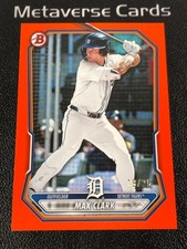 2026 Bowman #BP-2 Max Clark Paper Orange Border Prospect 18/25 SP Tigers